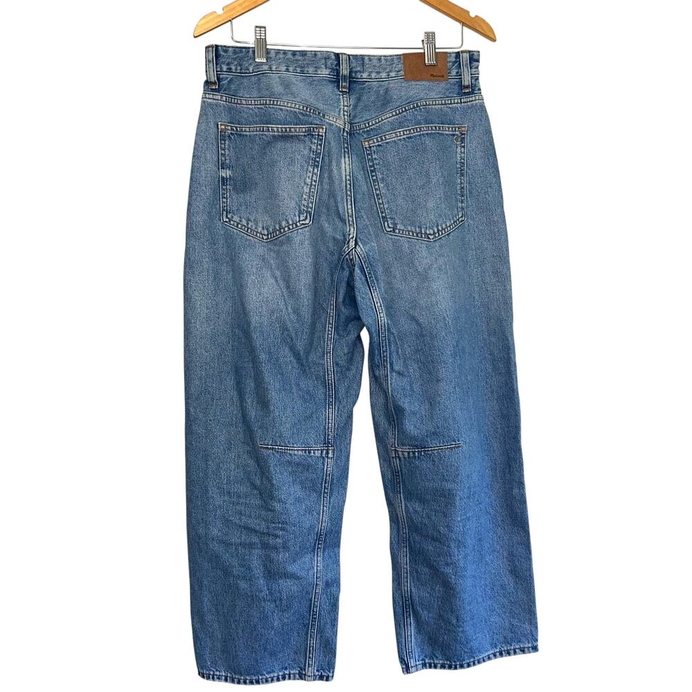 Madewell The Curvy Darted Barrel-Leg Jean Wide Leg Low Slung Blue Denim size 28 - Picture 7 of 10